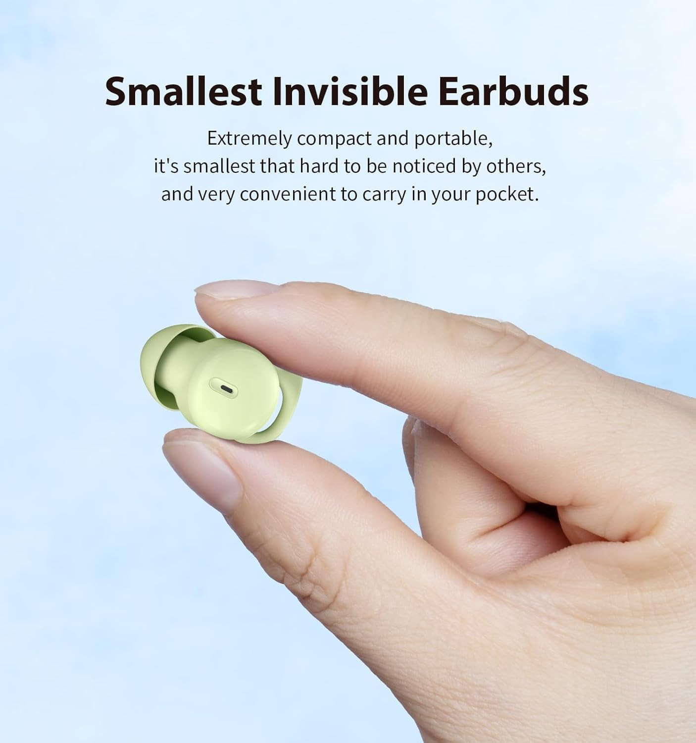 Invisible Sleep Headphones,Sleep Earbuds for Side Sleepers (Green) | Mini Noise