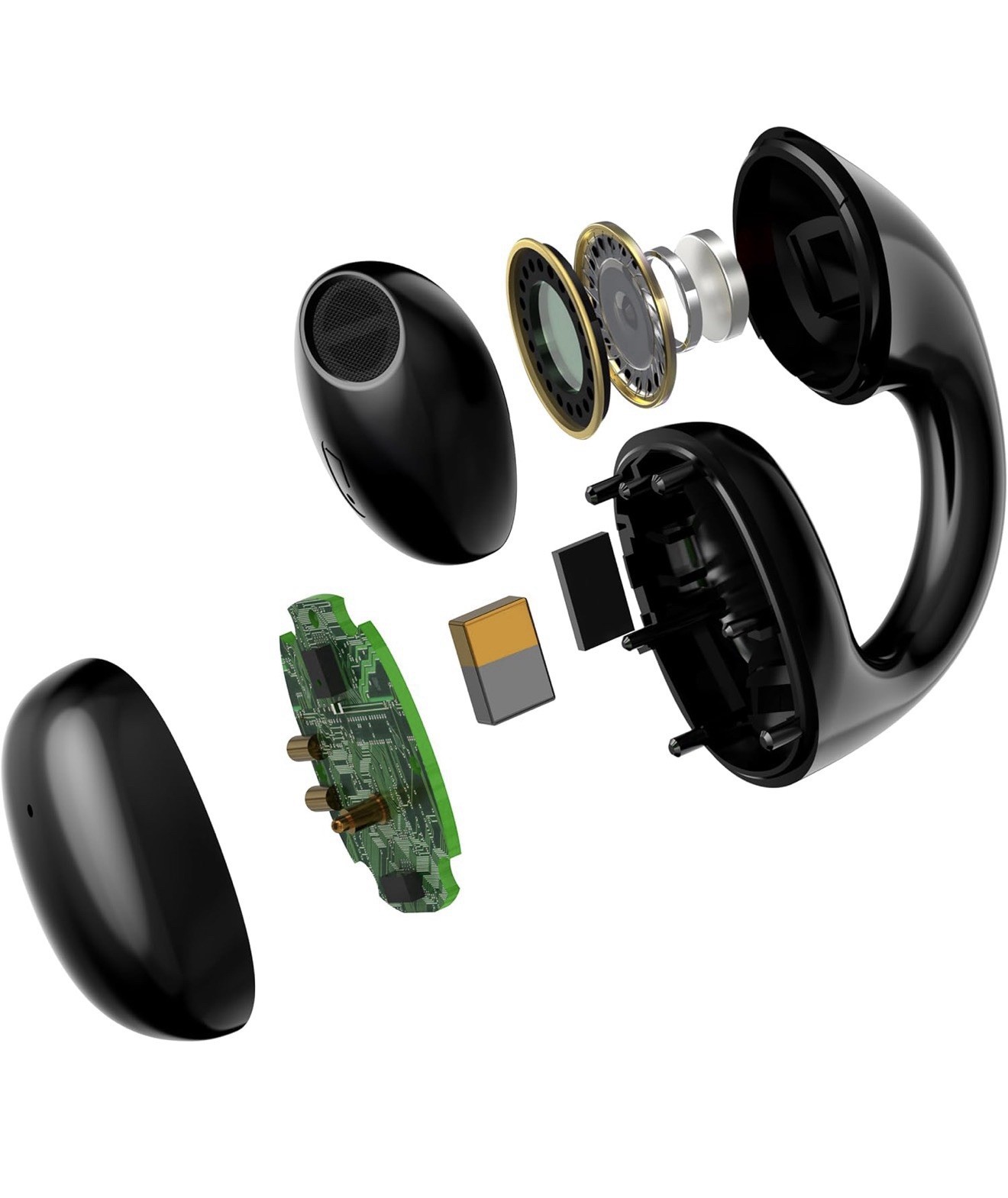 iLive Electronics Clear Truly Wireless Open Ear Clip Earbuds, IAEBTO25B