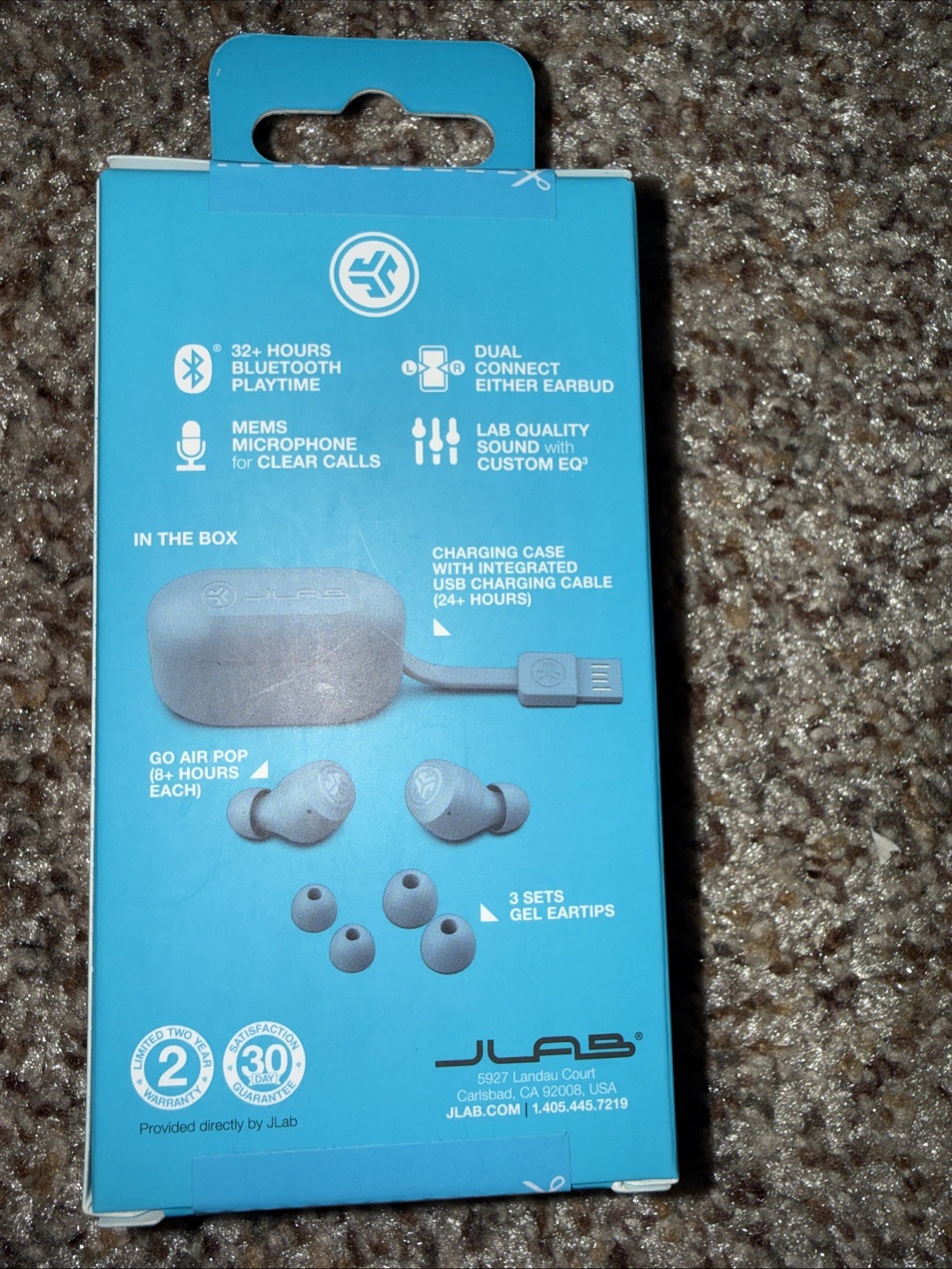 JLab EBGAIRPOPRSLT124 GO Air POP True Wireless In-Ear Headphones – Slate