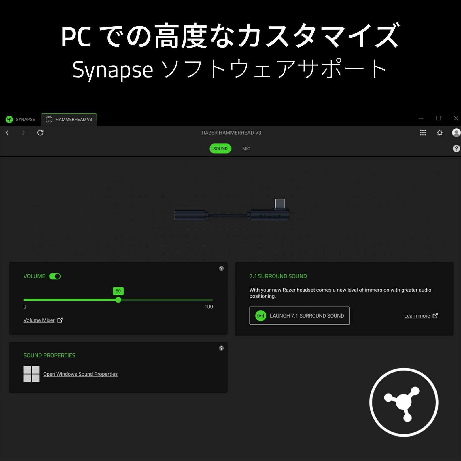 Razer Hammerhead V3 Universal Wired Gaming Earphones with Inline Mic and Control