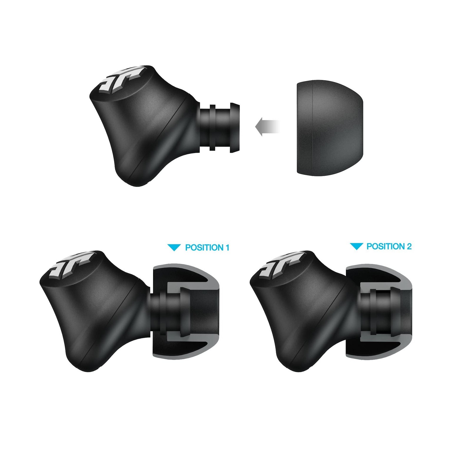 JLab JBuds Pro Earbuds, In Ear, 10mm Drivers, Obsidian, Music Controls, Custom