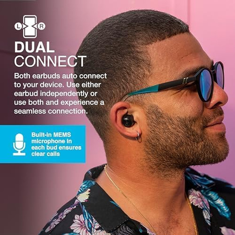 JLab Go Air Pop+ True Wireless Earbuds, in Ear Headphones, Bluetooth Earphone