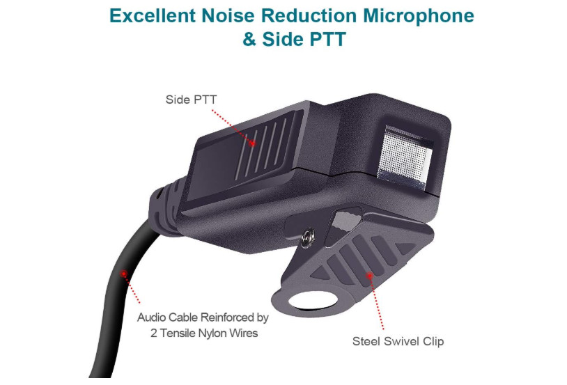K370-Ratoak Earpiece Headset Two Pin Jack 3.5 to 2.5 mm for Kenwood ..more