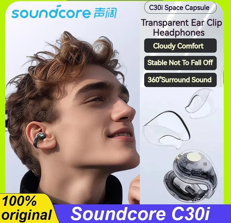 Anker Soundcore C30i Open Ear Earbuds Clip-On Comfort Wireless Bluetooth Earphon