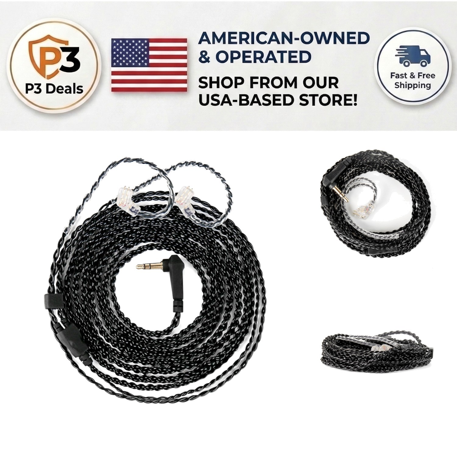 2M QDC 2 Pins IEM Cable – 4N OFC for Crystal Clear Audio Performance