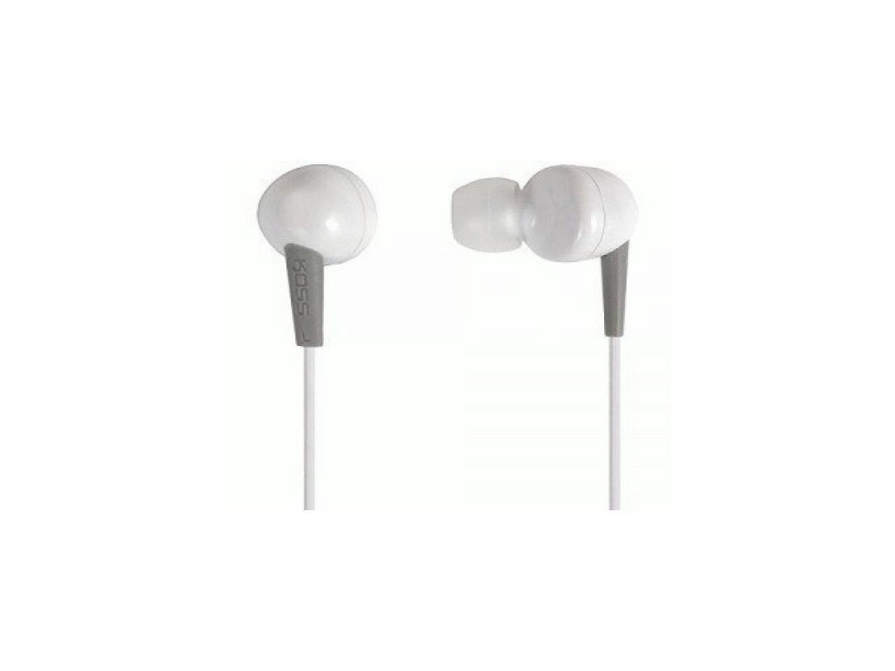 KOSS KEB6IW Wired In-Ear Earbud Headphones with Microphone Enhanced driver