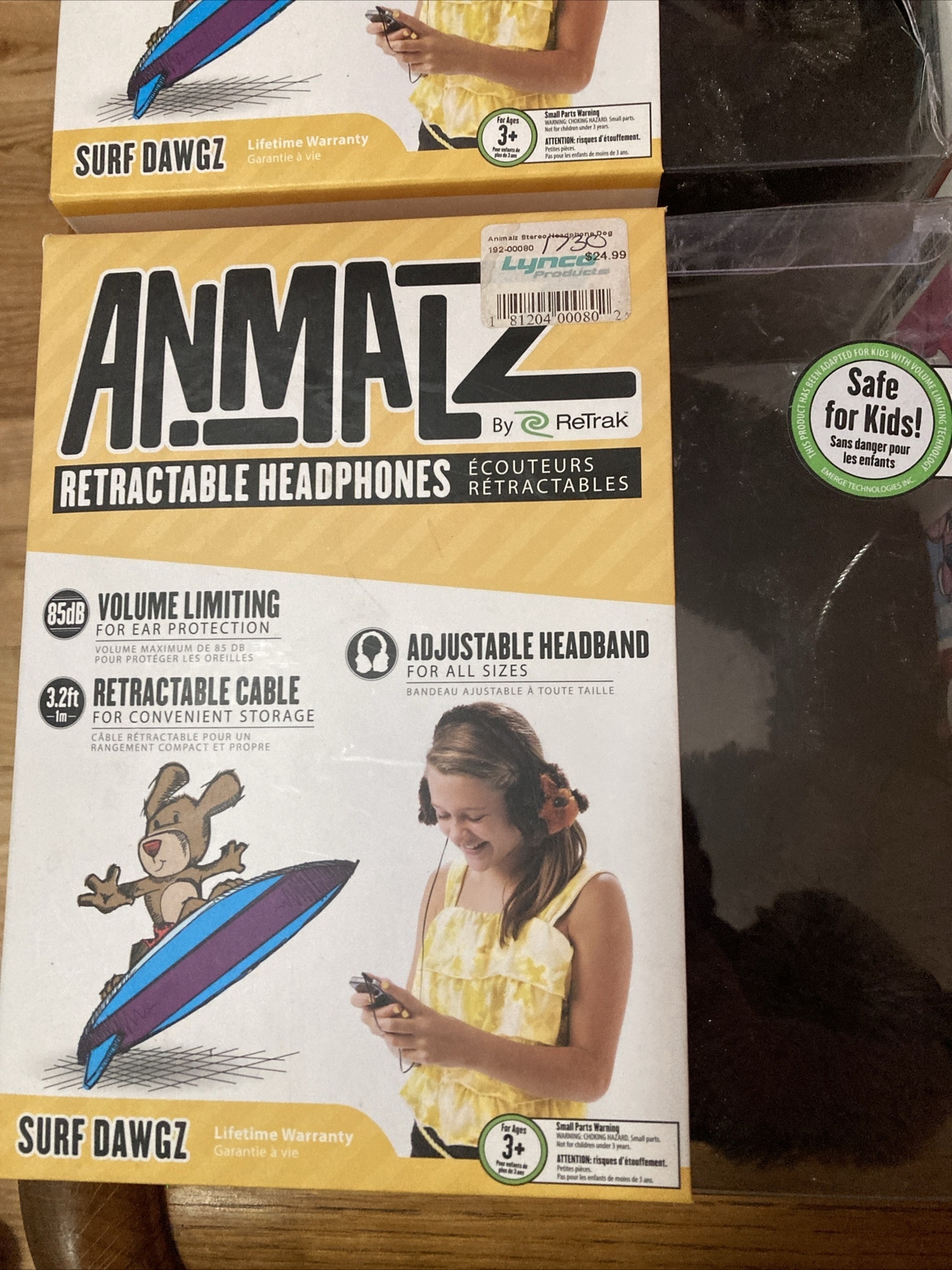 Children’s Headphones Retractable Volume-Limiting ANMALZ * LOT OF 12 BRAND NEW*
