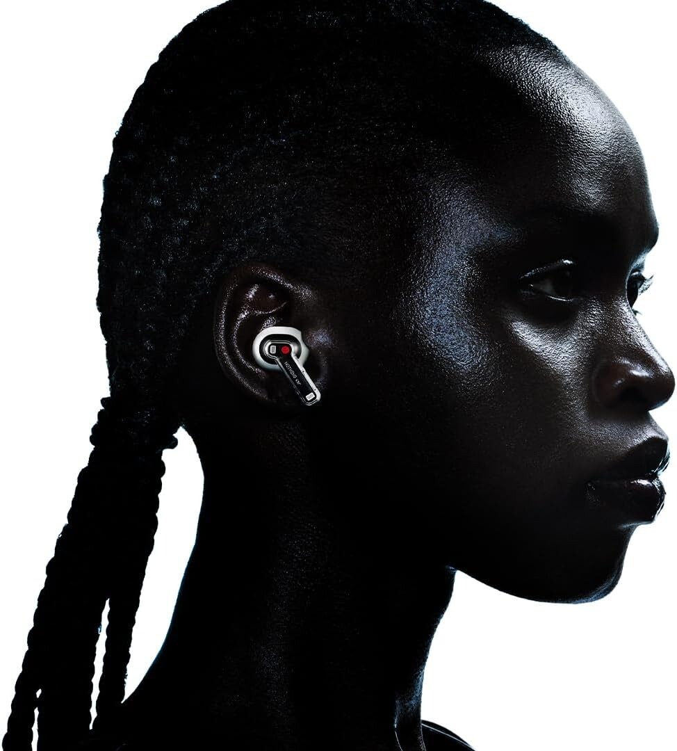 2024 Nothing Ear Wireless Earbuds with ChatGPT Integration, White, 6 Mics