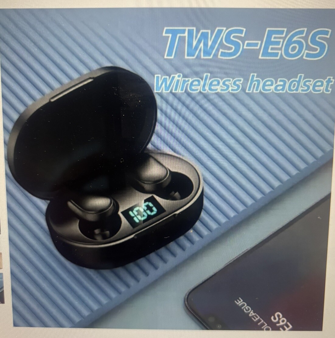 TWS e6s Wireless in ear headphones active noise cancellation