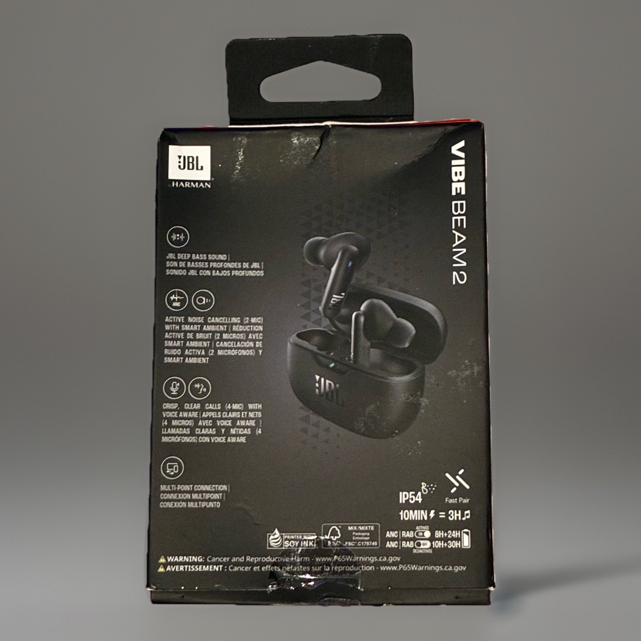 JBL Vibe Beam True Wireless Bluetooth Earbuds – Black