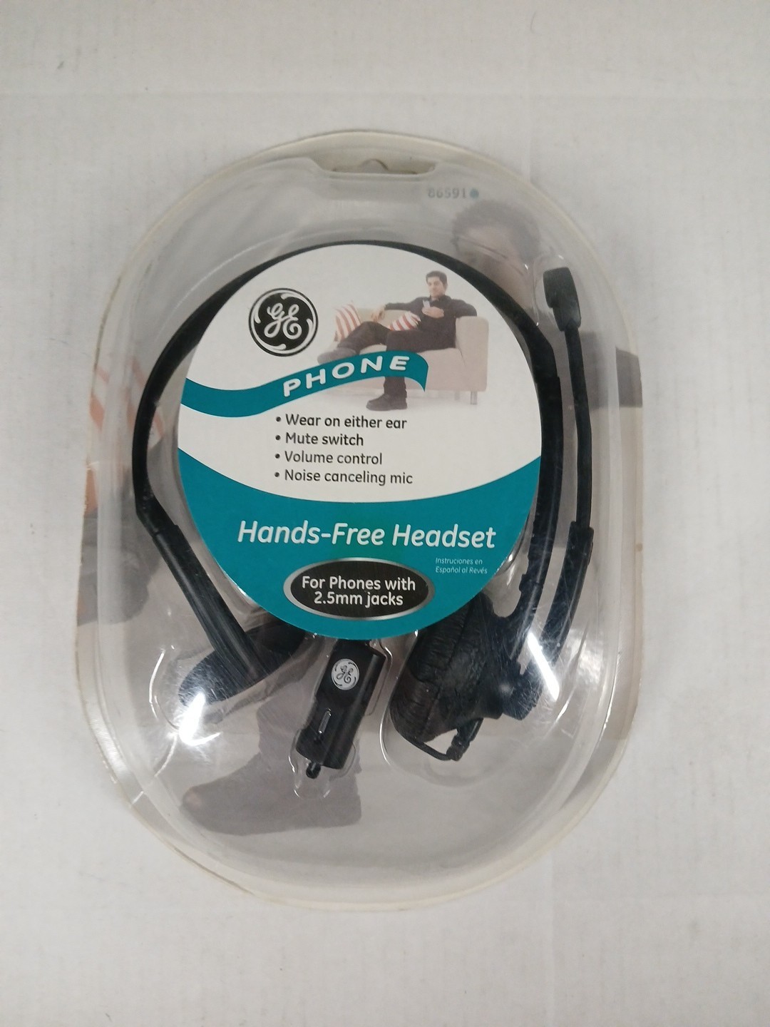 GE Phone Hands Free Headset 86591 NEW 2.5mm Jack Sealed 2006