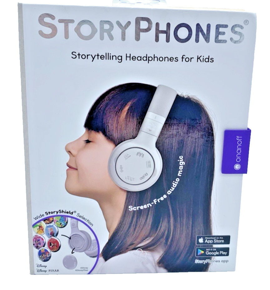 StoryPhones Kid’s Storytelling Headphones W/Bluetooth Wireless White New In Box