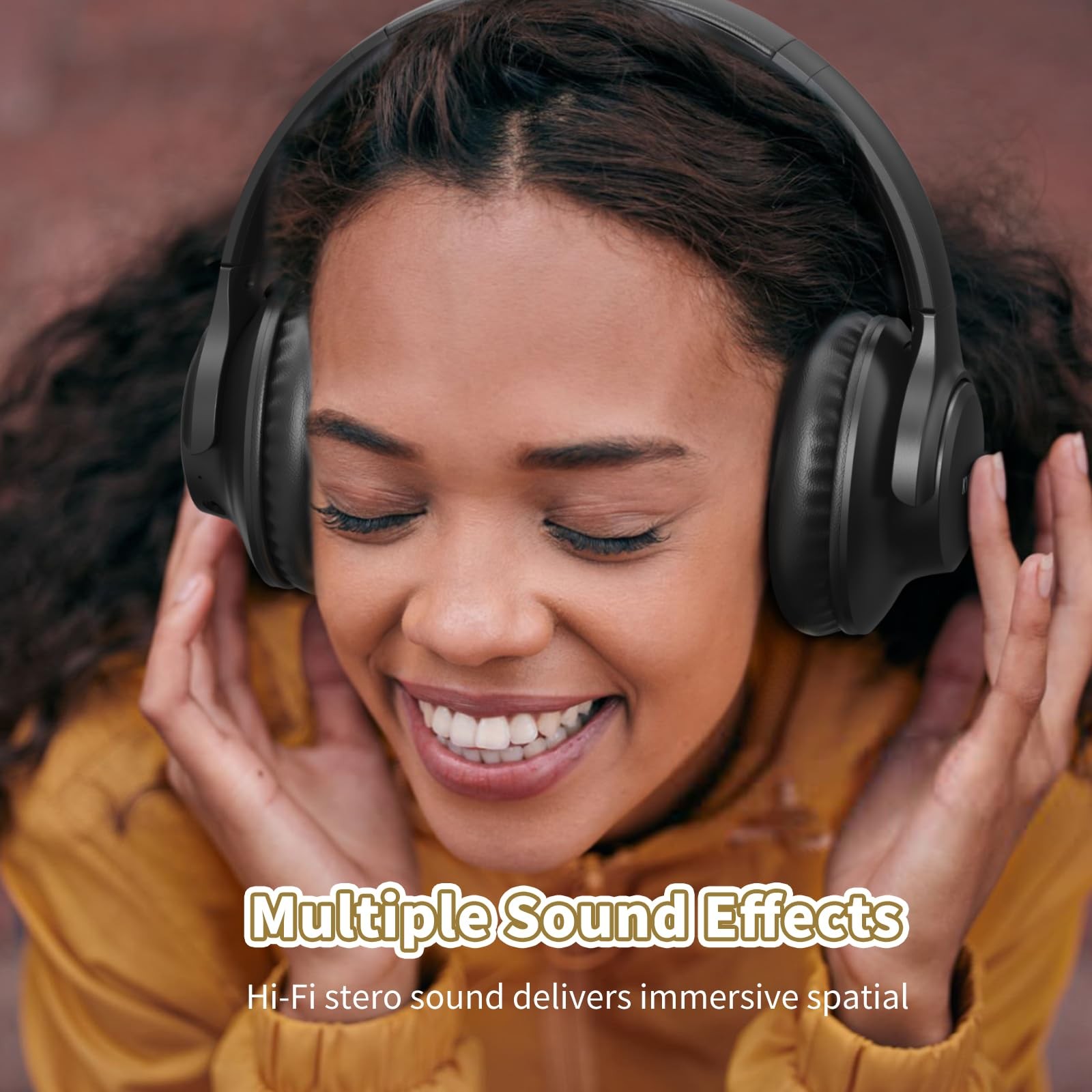 Bluetooth Headphones Over Ear, 65 Hours Playtime Wireless Headphones with Mic…