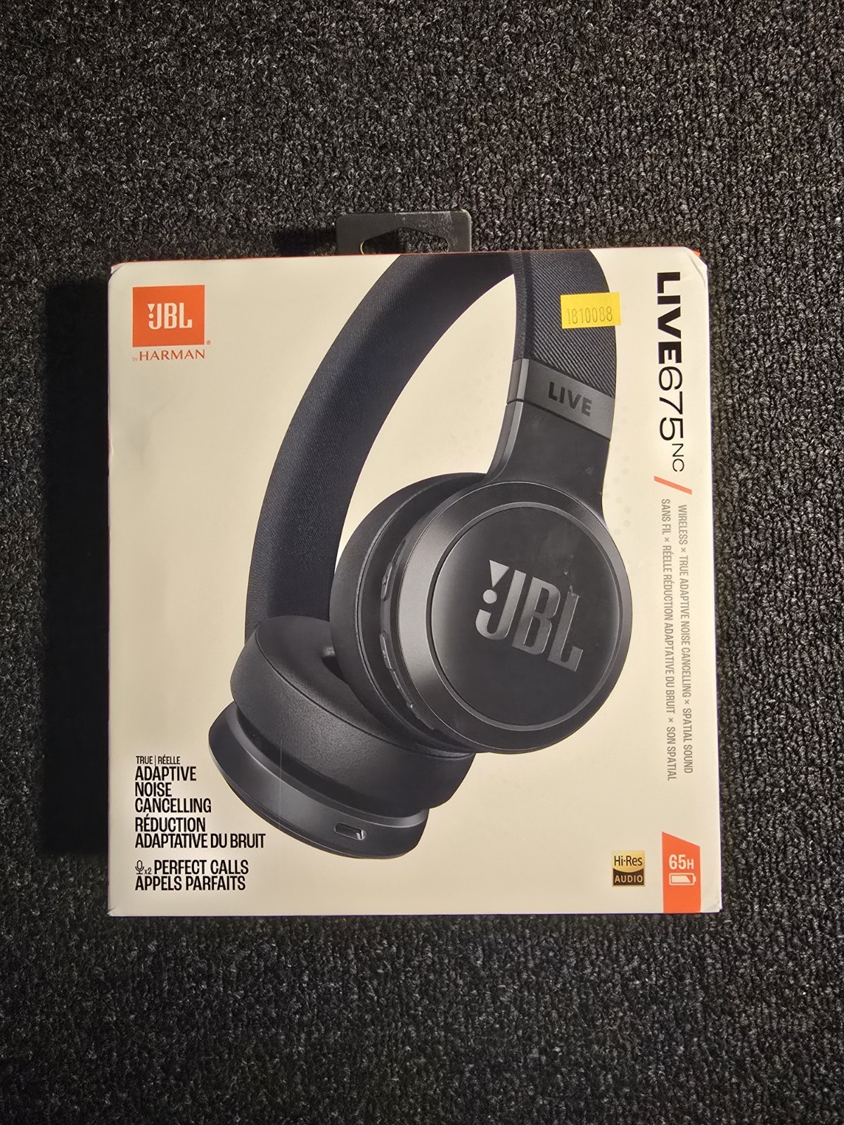 JBL- LIVE 675NC Wireless Bluetooth On-Ear Headphones- Black ***