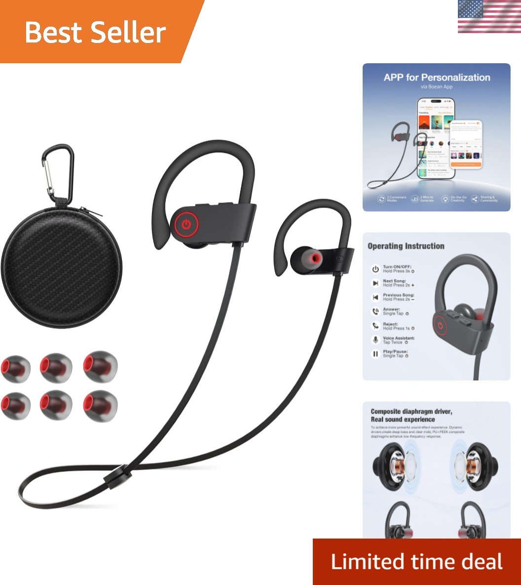 Bluetooth Headphones, 16H Playtime, AI Music Creation Earbuds | Wireless Head…