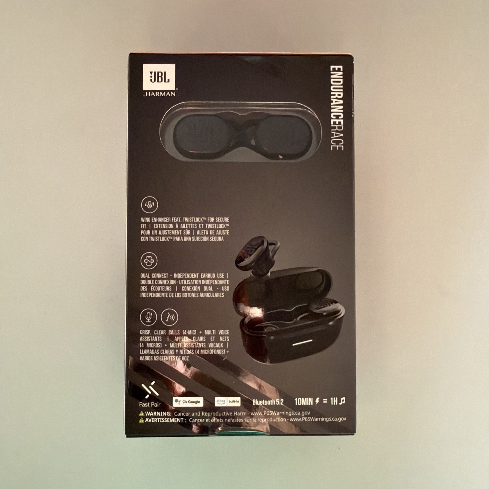 JBL Endurance Race TWS IP67 Waterproof Wireless Bluetooth Headset Earbuds BLACK
