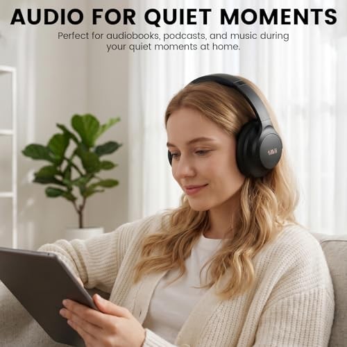 Y8+ Hybrid Active Noise Cancelling Headphones, 100H Playtime, Bluetooth Black