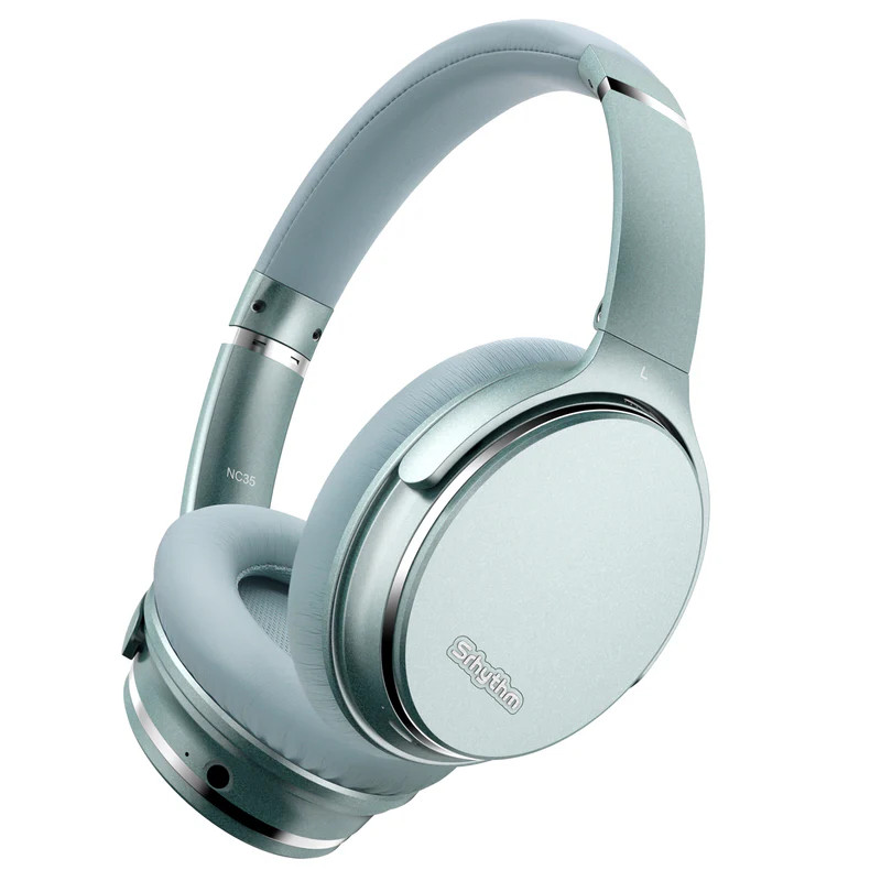 Srhythm NiceComfort 35 (2nd Gen) Hybrid Noise Cancelling Headphones – Mint Green