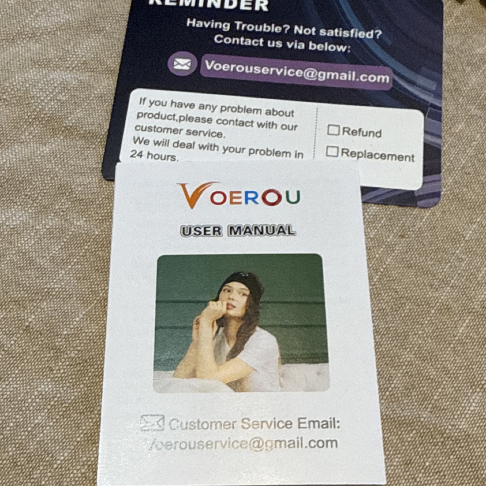 VOEROU Bluetooth Sleep Headphones Adjustable Headband Purple Wireless