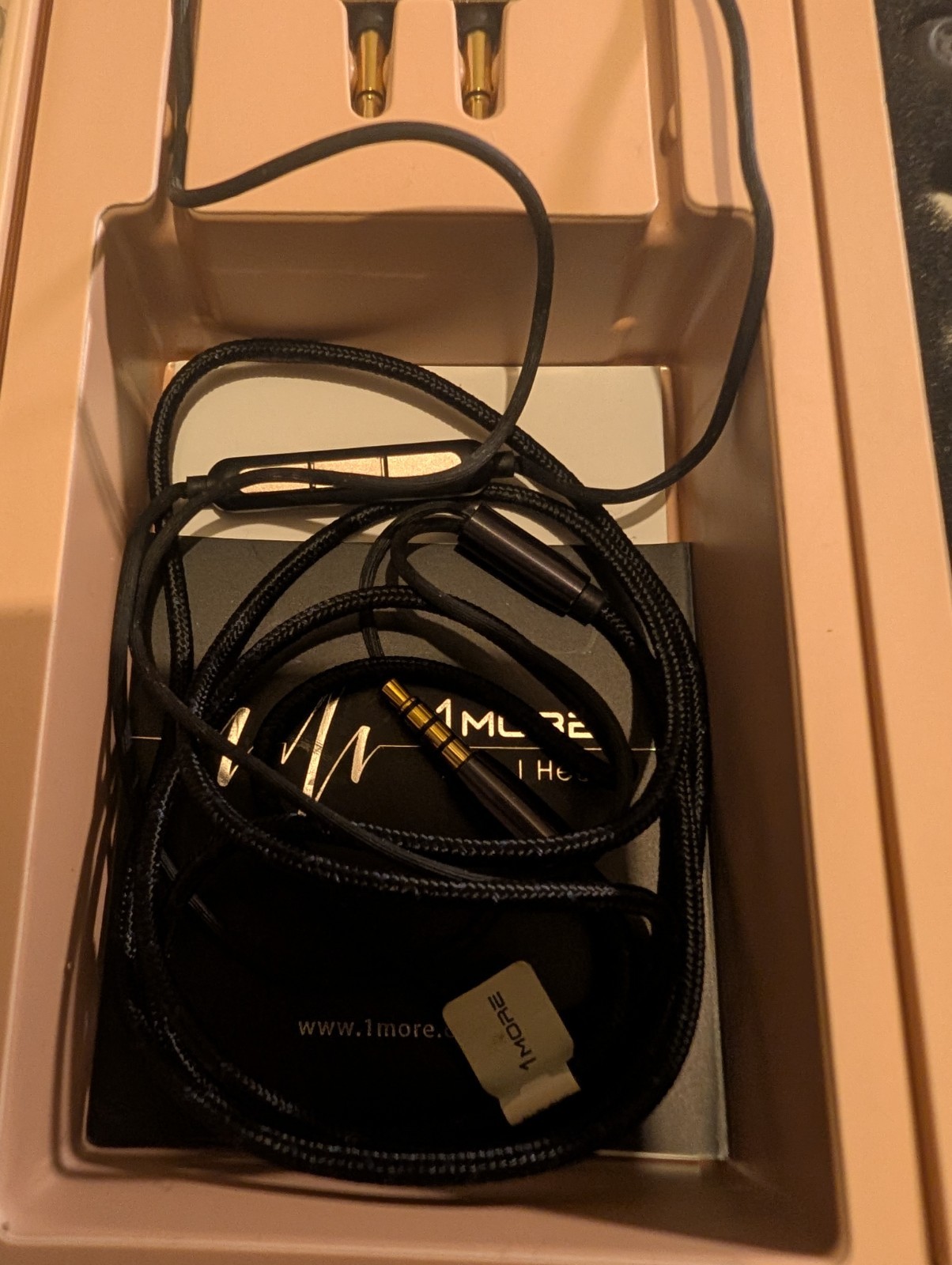 1MORE Triple Driver In-Ear Headphones E1001 Rose Gold – 99% Complete w/ Case