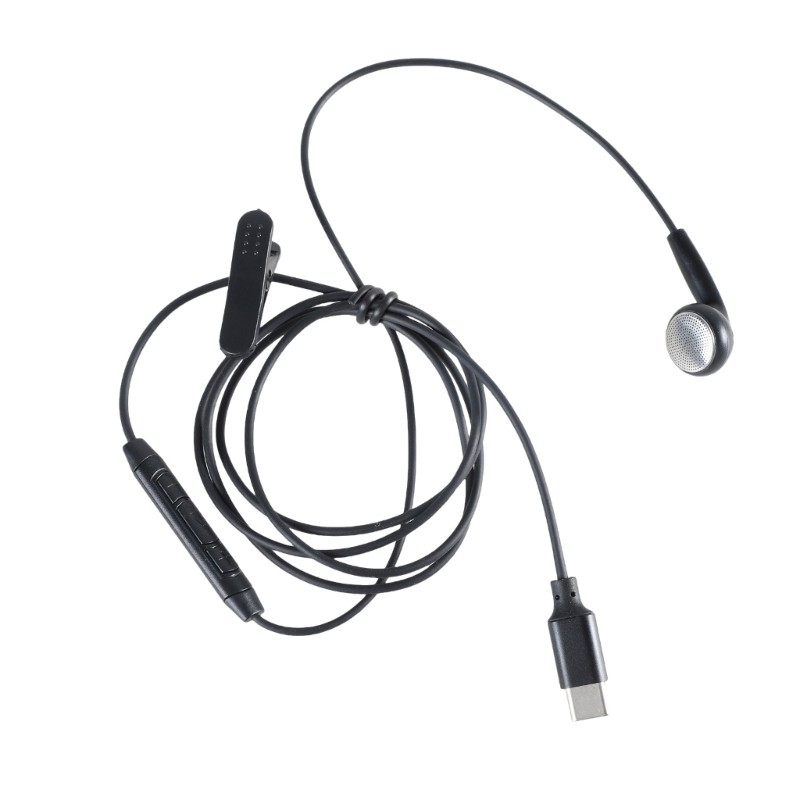 Type C Earphone Single-Side Earphone Earbud Single-Ear Earbud with Microphone