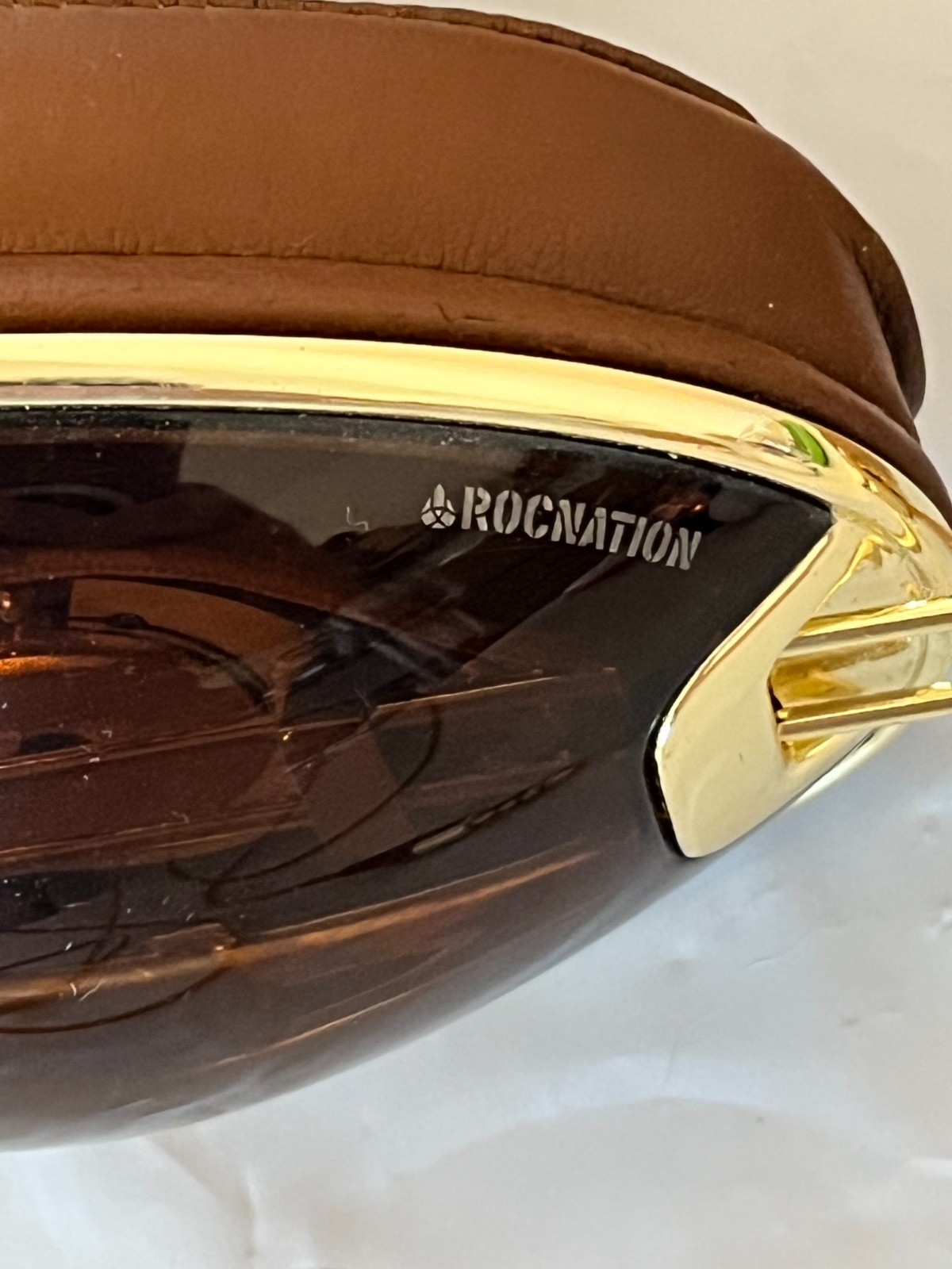 Skull Candy Supreme Sound x Roc Nation Aviator Headphones Brown / Gold Pre-Owned