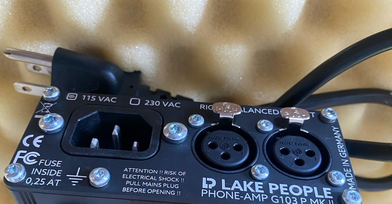 Lake People G103-MKII Headphone Amplifier Balanced XLR Inputs w/ Dual HP Outputs