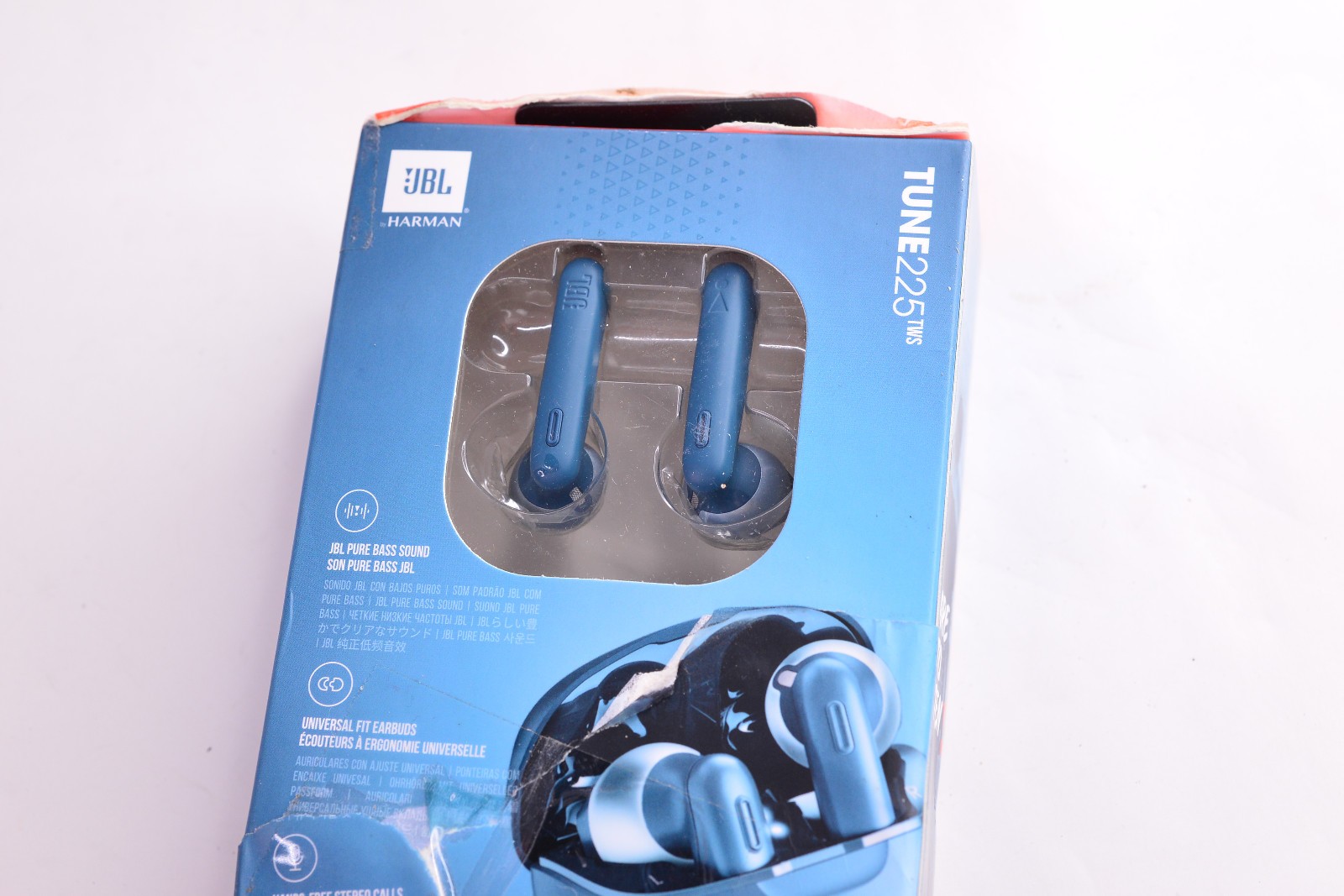 JBL TUNE 225TWS PURE BASS Wireless Earbuds Earphones Bluetooth Harman Blue