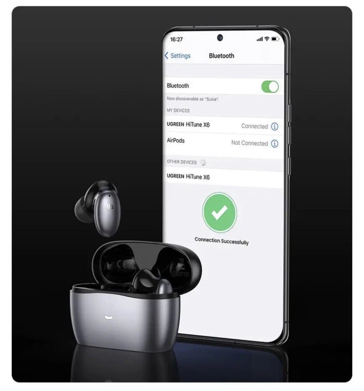 [FAST SHIP] UGREEN HiTune X6 Wireless Noise Canceling Headphones Bluetooth 5.1