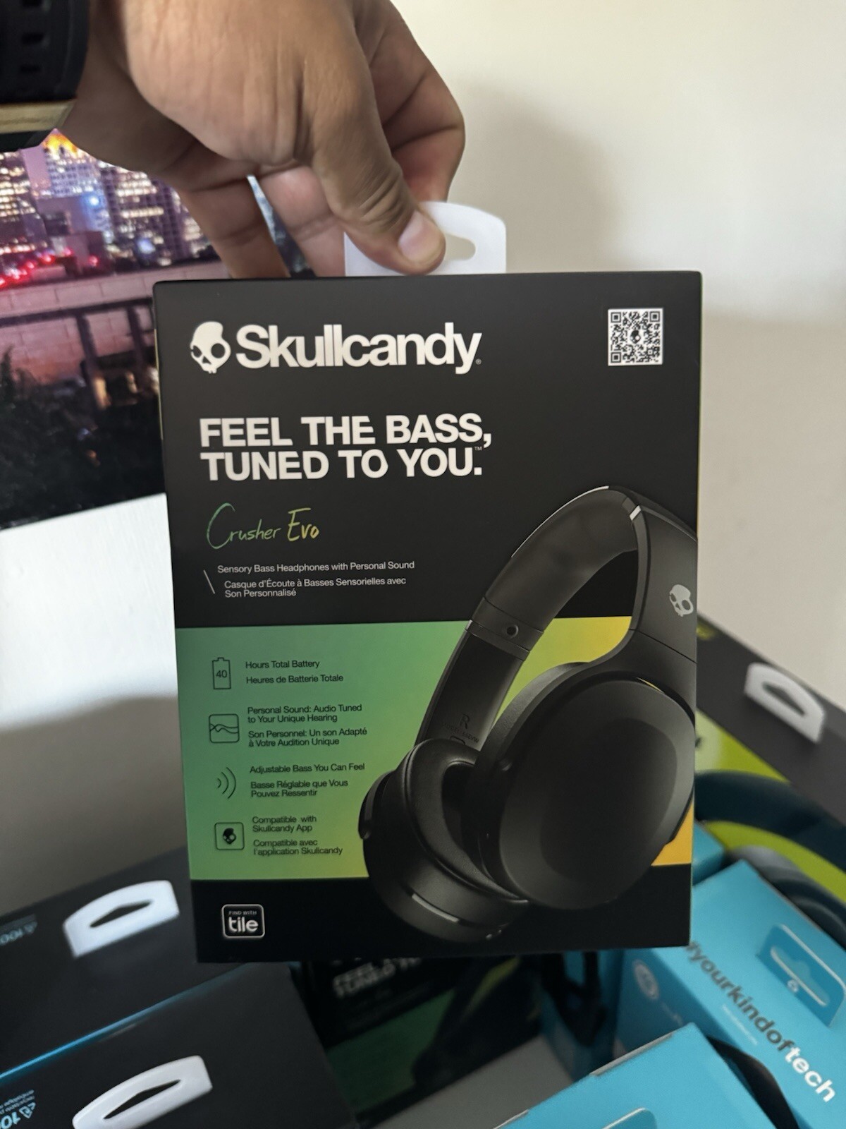 Skullcandy Crusher Evo Wireless Over-Ear Headset – True Black