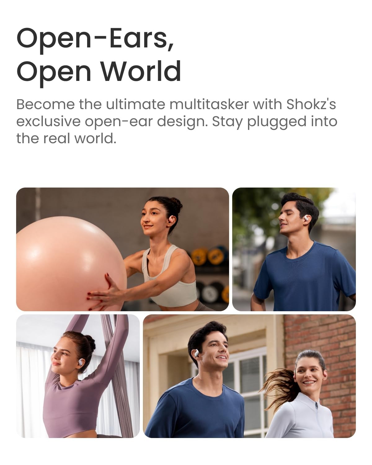 OpenFit Air – Open-Ear Headphones, True Wireless Earbuds, Water Resistant, Se…