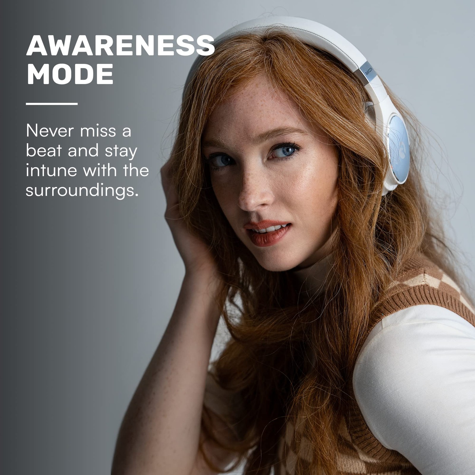 Raycon The Everyday Wireless Bluetooth Over Ear Headphones, With Activ