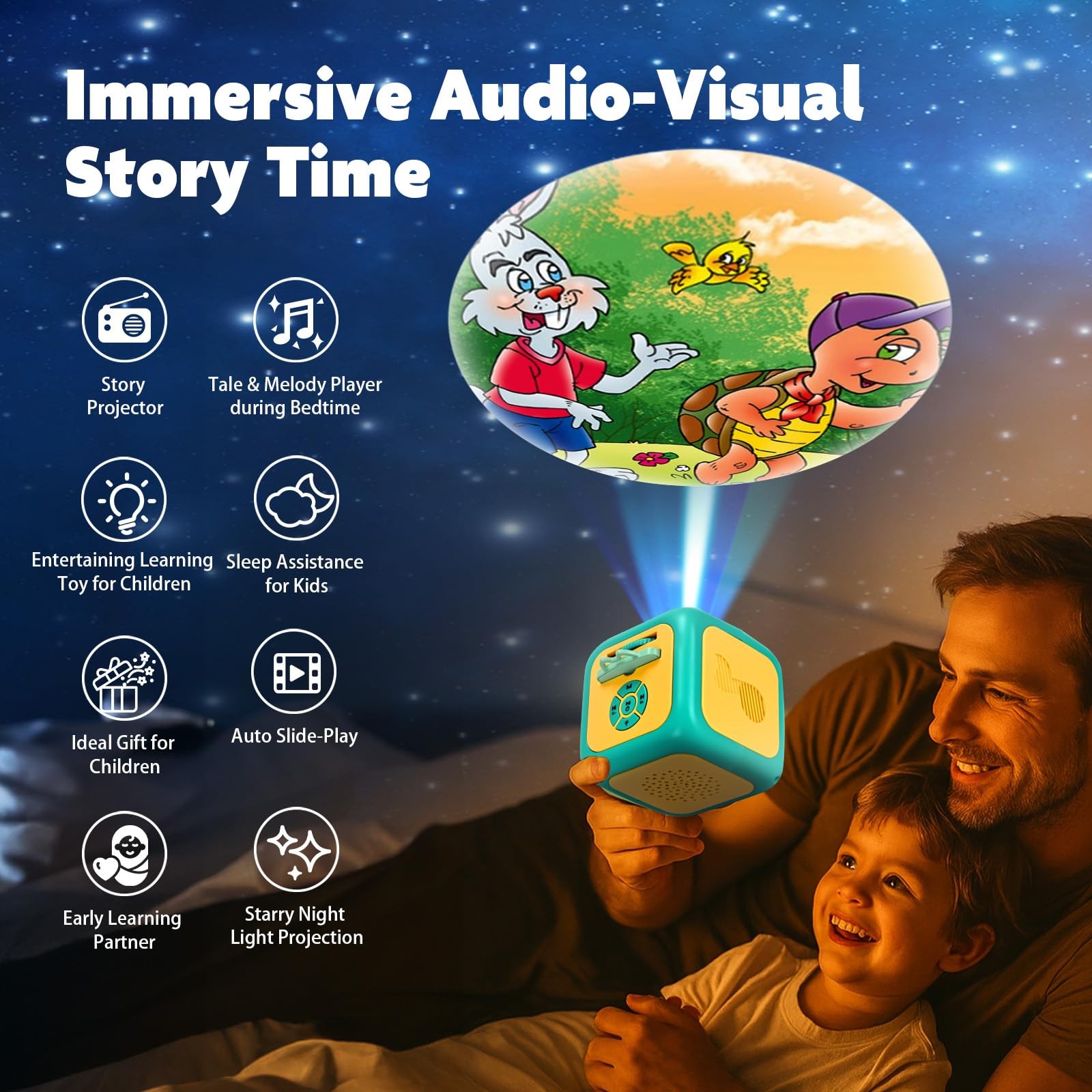 Kids Story Projector for Toddlers – Story Dream Machine with 8 Storybook Disc…