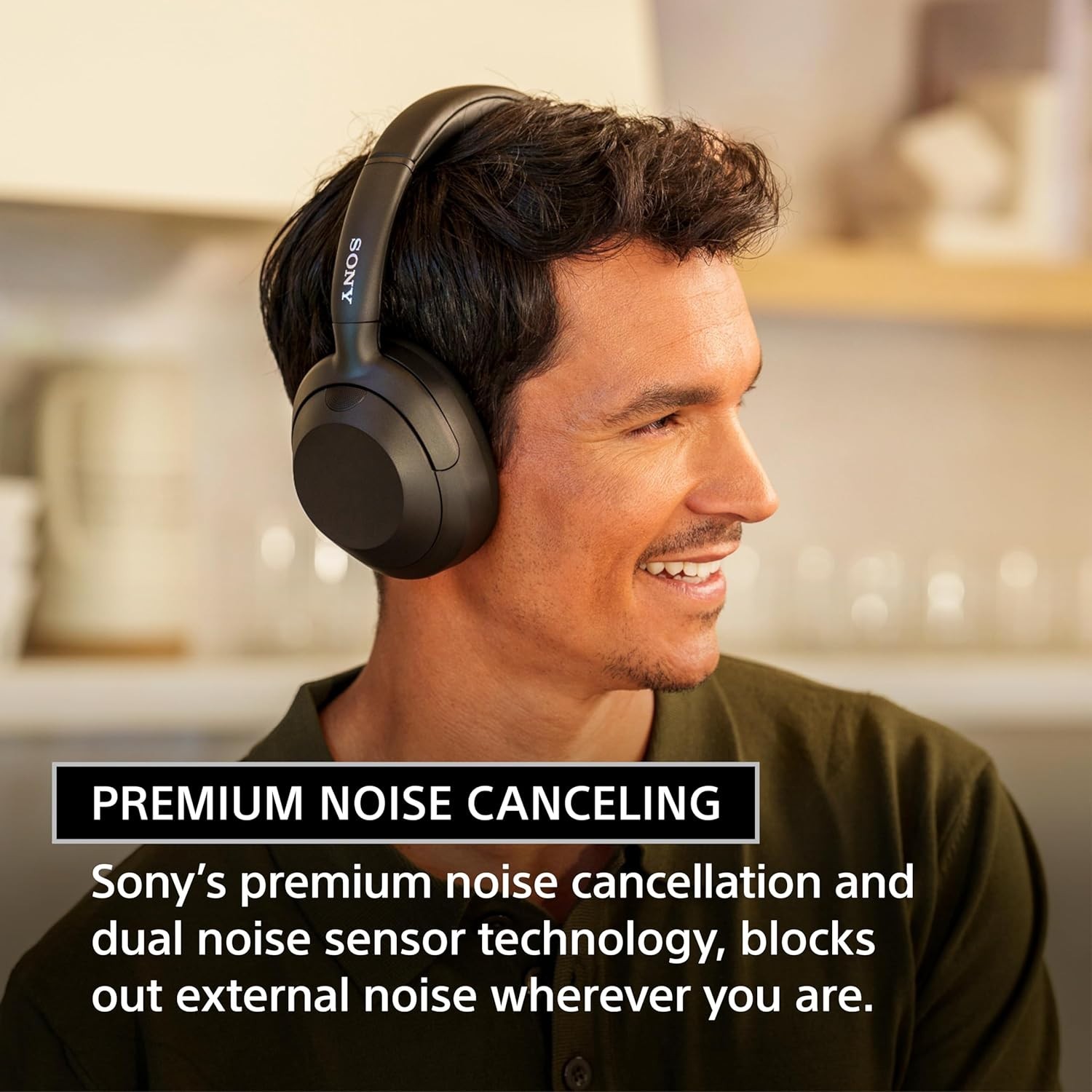 Sony Ult Wear WHULT900NB.UC Over-Ear Noise Canceling Bluetooth Headphones Black