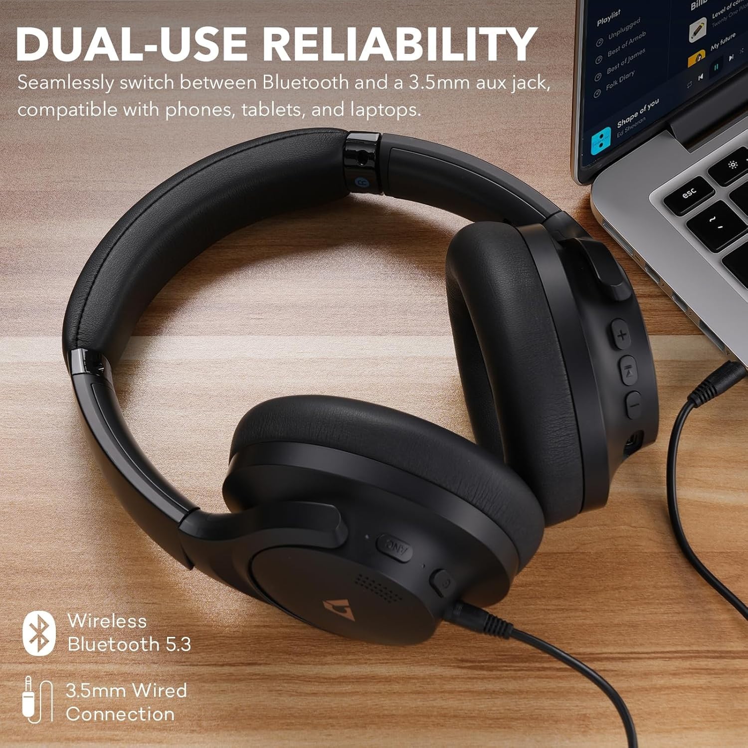 Y8+ Noise Cancelling Headphones Bluetooth, Wireless LDAC Hi-Res Audio, Custom…