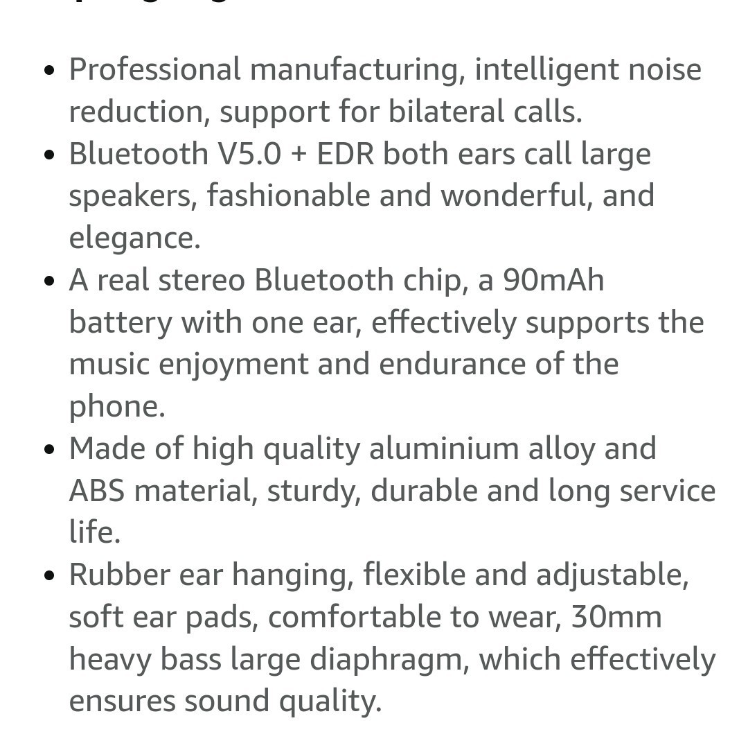 TWS V5.0 Dual Stearoheadset Wirless Earbuds Noise Reduction