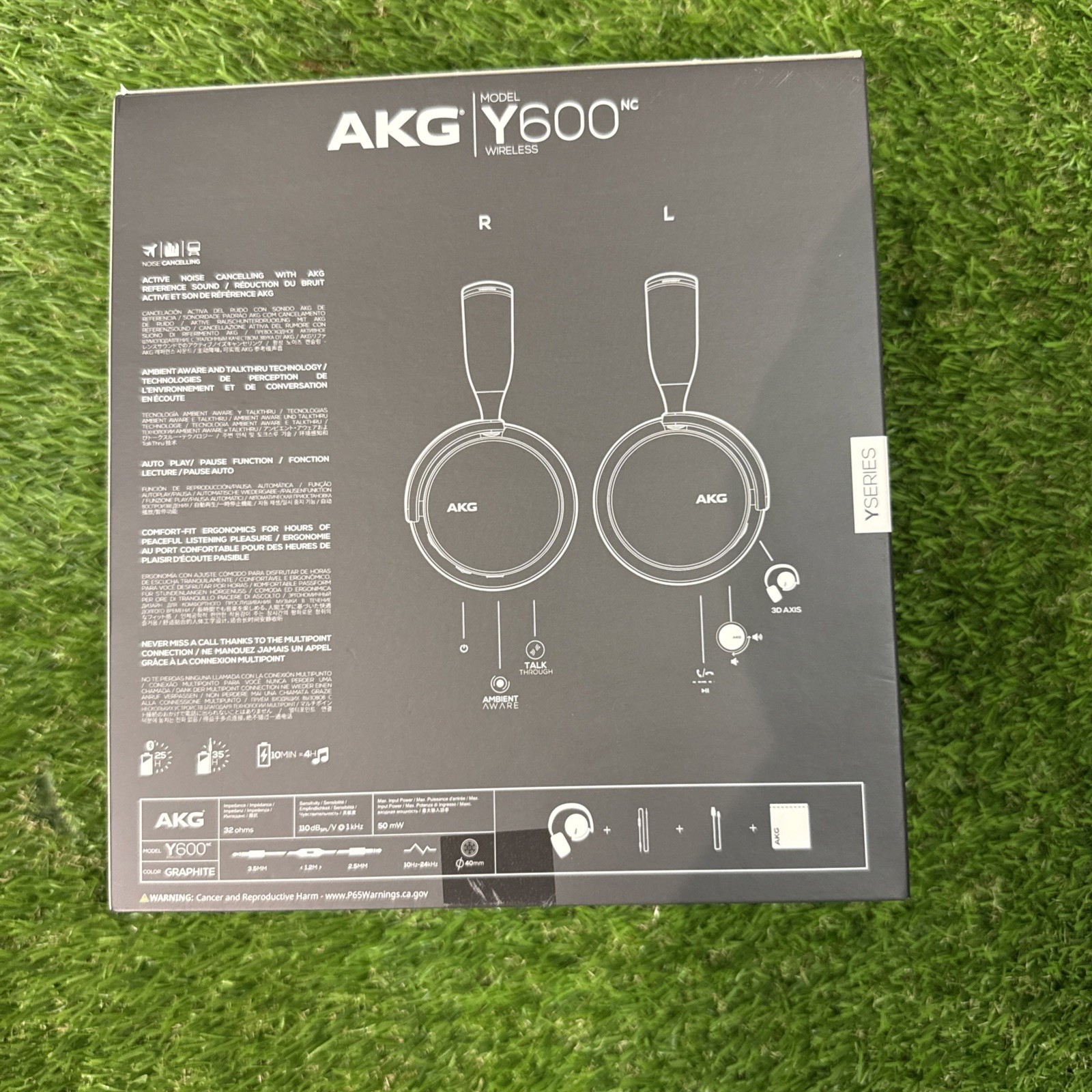 Samsung AKG Y600NC Noise Cancelling Bluetooth Headphones – Graphite Black