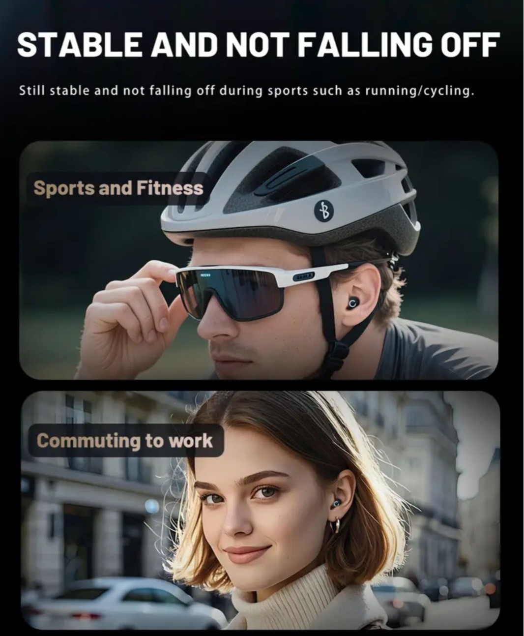 Wireless sports earphone, | Long battery life, Compact, Music, Calls, Gym, Work.