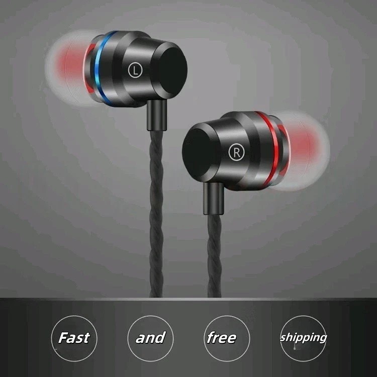 3.5mm HIFI Super Bass Headset In-Ear Earphone Stereo Earbuds Headphone Wired Mic