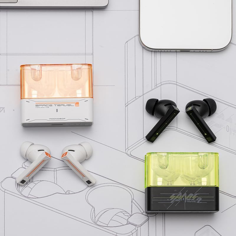 Space Travel 2 Hifi Noise-Canceling TWS Wireless Earphone Bluetooth 6.0 ANC Low-