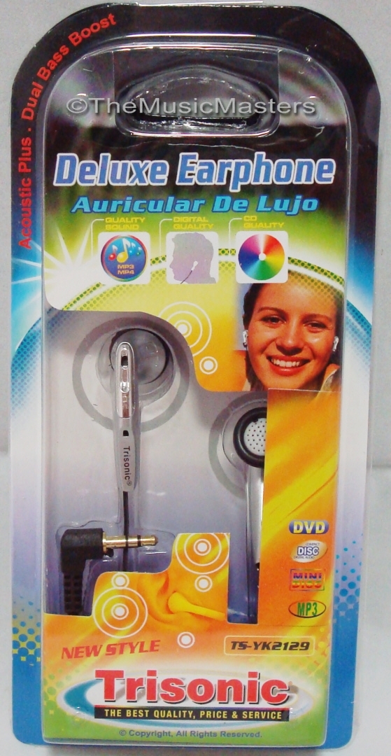 Stereo Earphones Earbuds Audio Headphones Silver