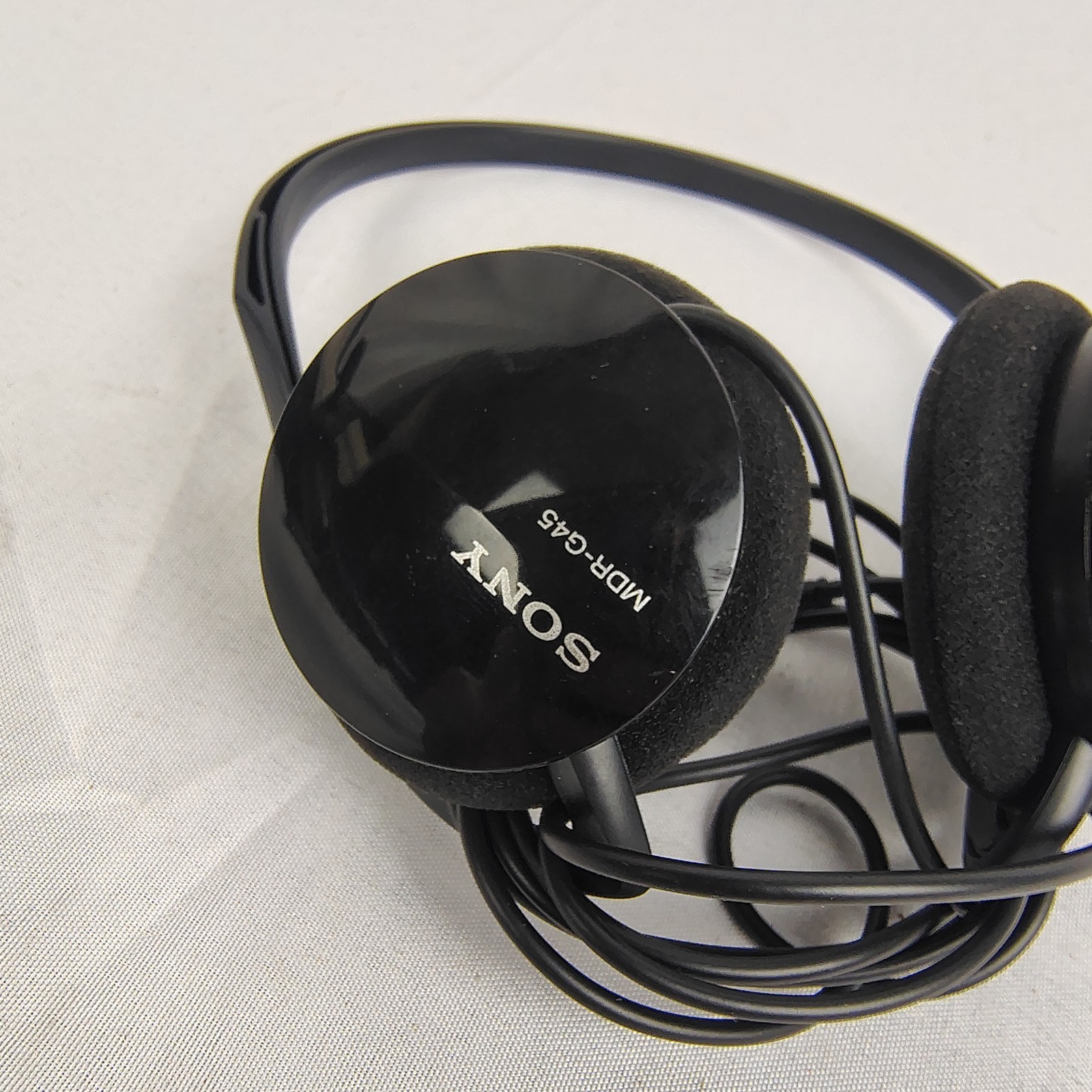 2009 Sony MDR-G45LP Street Style Headphones Black Behind-Neck Tested Working C1