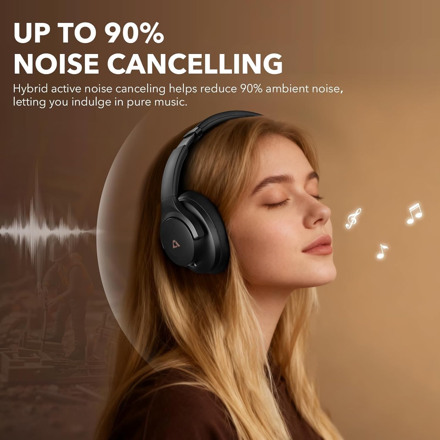 Y8+ Noise Cancelling Headphones Bluetooth, Wireless LDAC Hi-Res Audio, Custom…