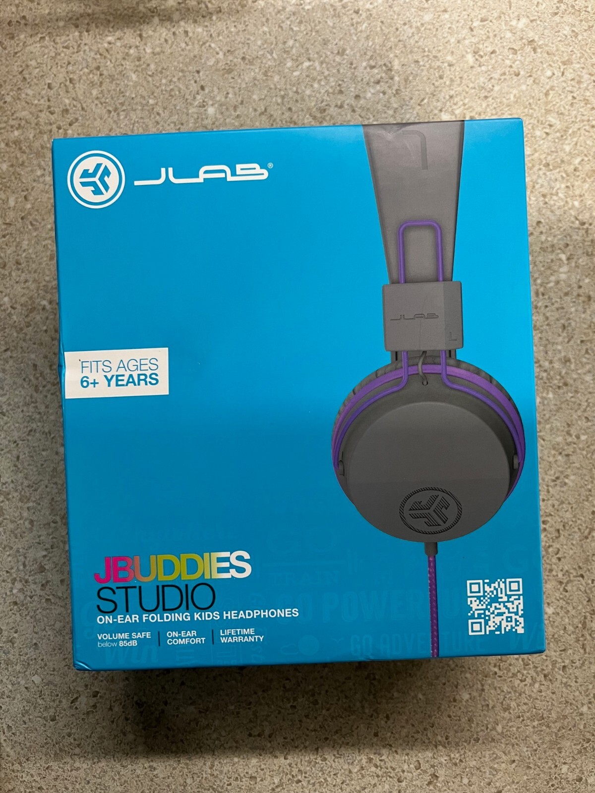 JLab JBuddies Studio Over-Ear Folding Kids Wired Headphones Gray New