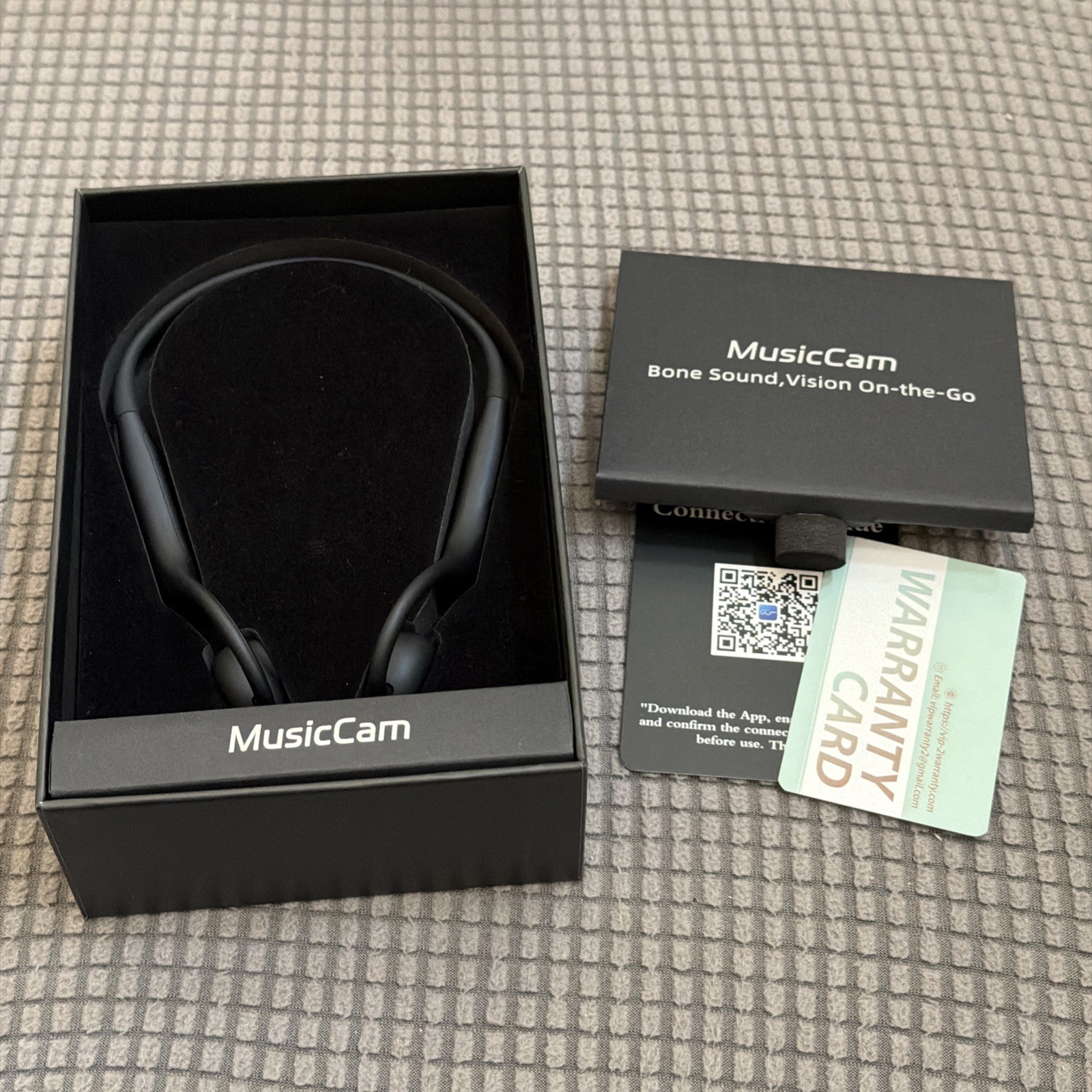 MusicCam World’s 1st Bone Conduction Headphones, Hand-Free POV Camera Headphones