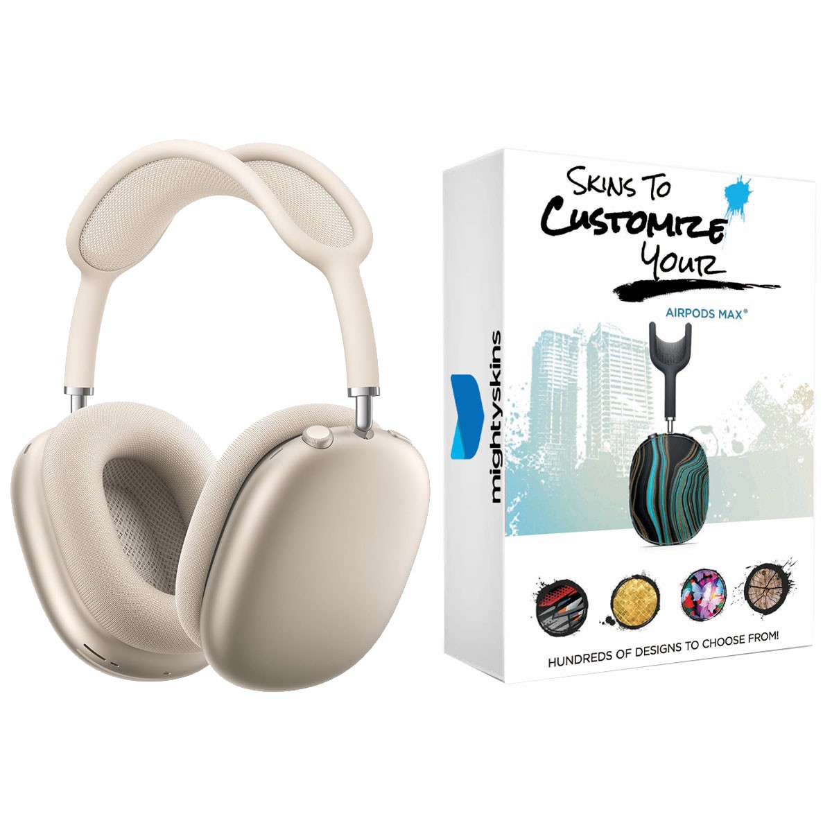 Apple AirPods Max USB-C Wireless Headphones with MightySkins Code – Starlight
