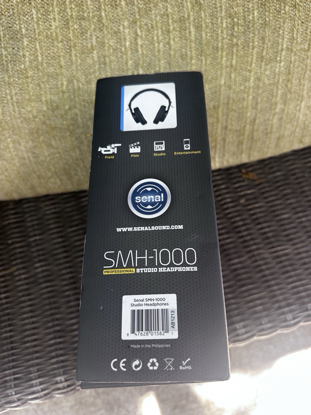Senal SMH-1000 Studio Monitor Headphones Black Pro Audio DJ Over Ear Wired NOB