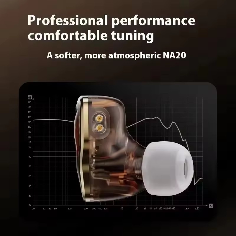 NFAudio NFACOUS NA20 Wired Headphones In Ear HiFi Earphone Dual Cavity Dynamic
