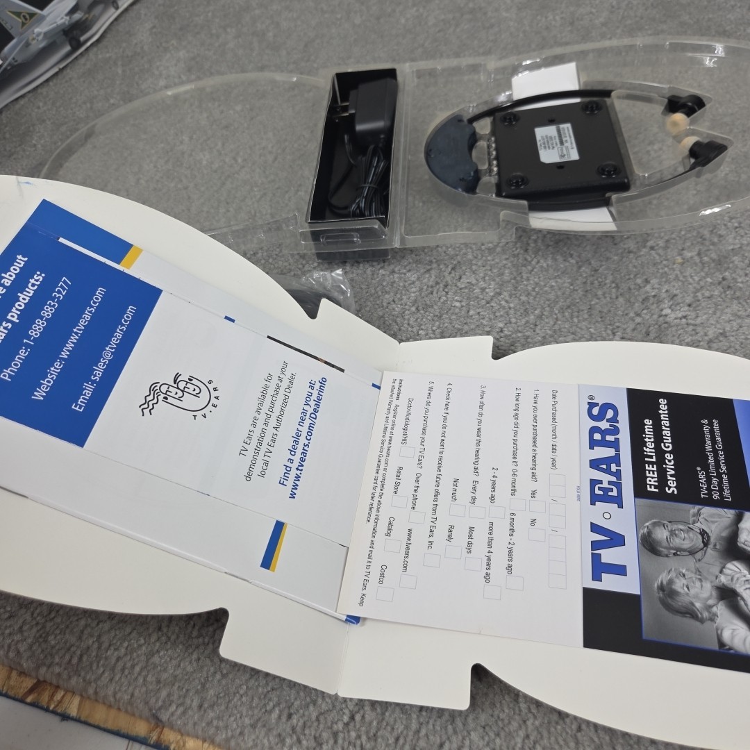 TV Ears 2.3 Mhz Wireless Headset System 330-0123 – Open Box Complete