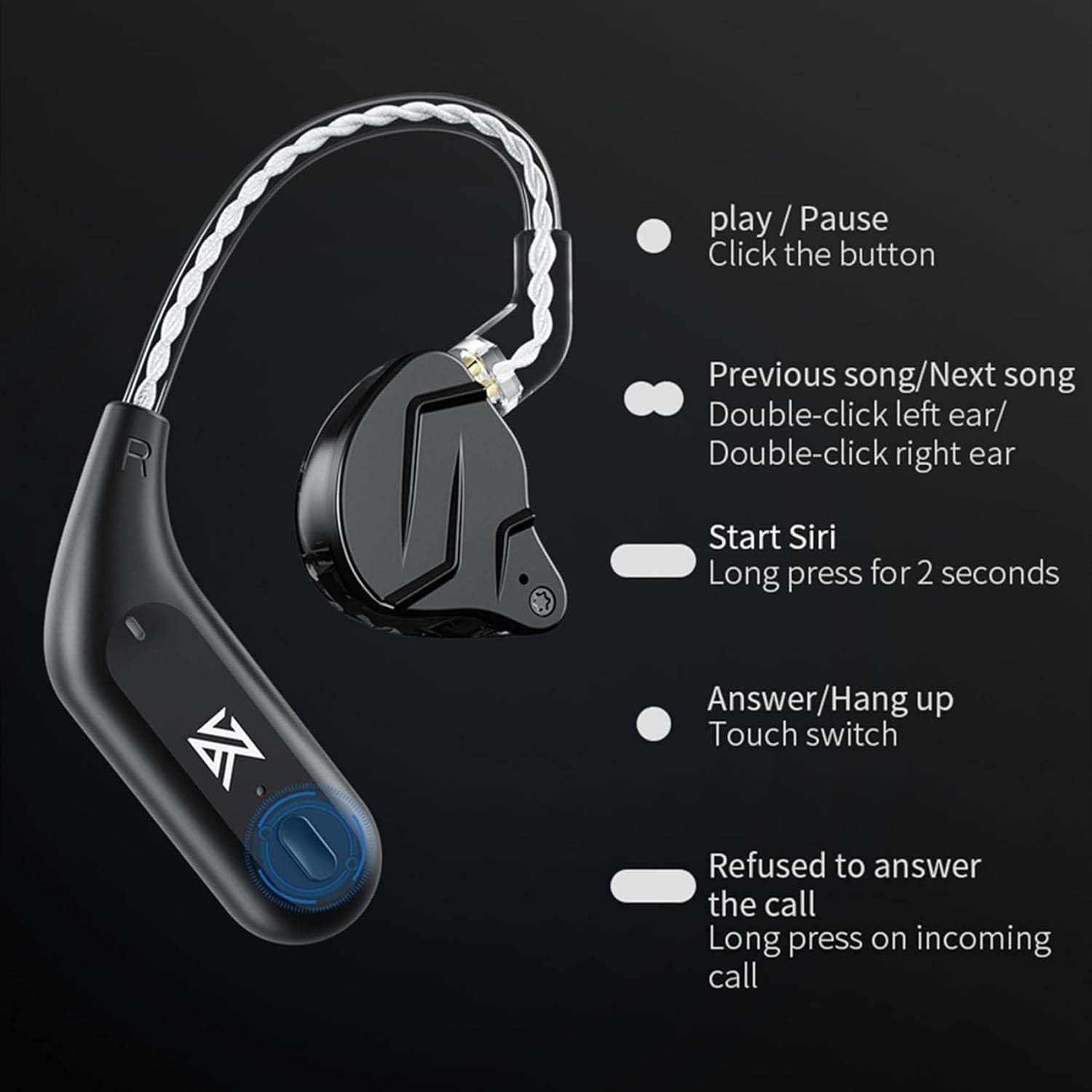 KZ AZ09 Bluetooth IEM 5.4 Module Adaper Wireless B PIN,